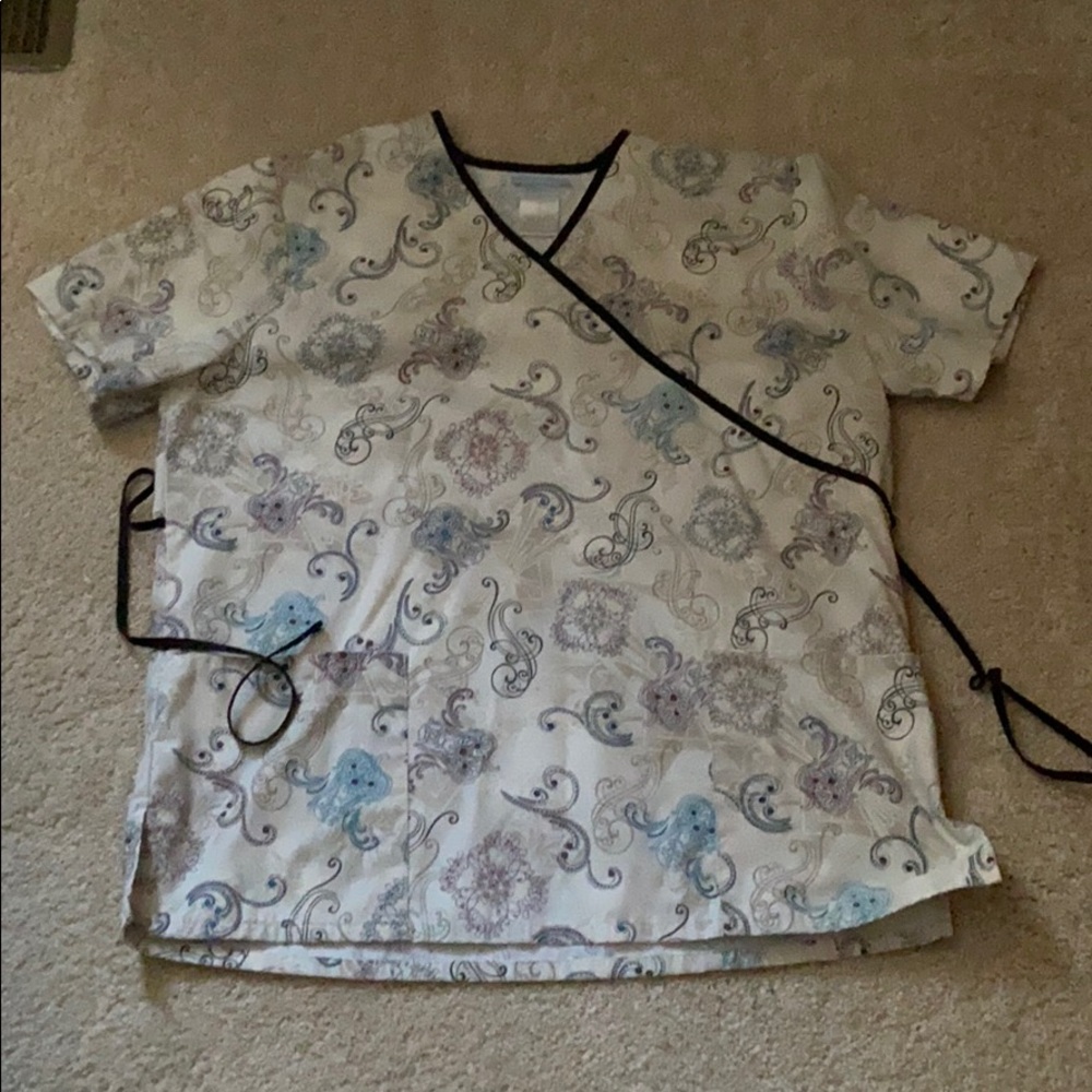 Paisley scrub top